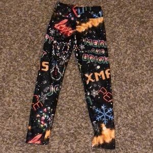 Justice Girls Size 7 Holiday leggings